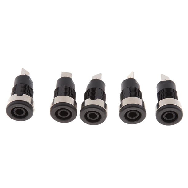 Conector hembra banana 5 Piezas 4mm Conector Banana Socket Panel Terminal Primas Buena Conductividad Eléctrica Fanmusic Conector hembra banana