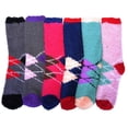 thumbnail image 2 of Basico Soft Warm Microfiber Cozy Fuzzy Winter Socks Crew 6 Pairs, 2 of 4