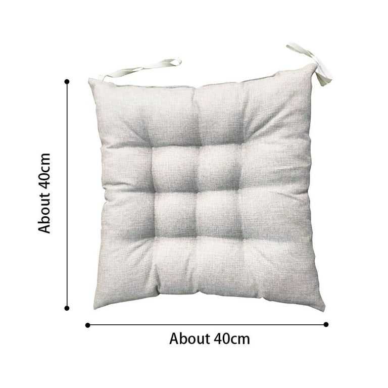 Square Chair Cushion with Ties Tufted Seat Cushion Thick Outdoor/Indoor  Floor Pillow,Soft Thick Chair Cushion for Kids Reading Adult Office,Reduce