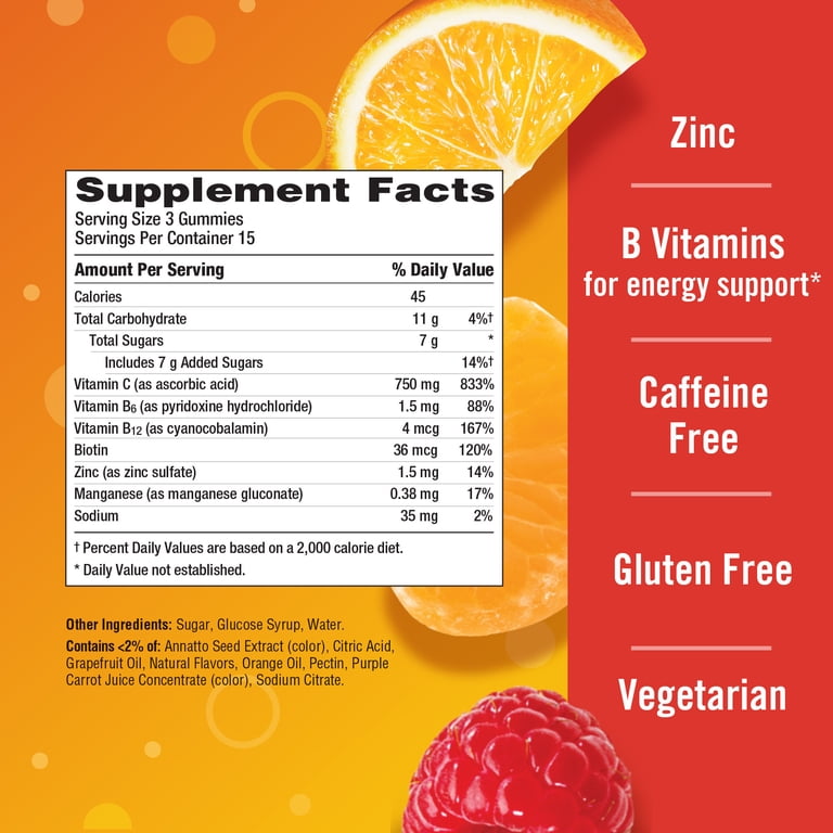 Emergen-C Vitamin C Gummies 750 mg, Fruit Flavors, 45 Count photo 7