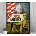 thumbnail image 2 of Across America - Fly TWA - Vintage Airline Travel Poster Travel Posters (12x18Inches(Black-Framed)), 2 of 6