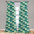 thumbnail image 5 of Ambesonne Indie Curtains, Vintage Eyeglasses Cool, Pair of 28"x95", Petrol Blue Turquoise, 5 of 5