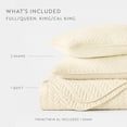 thumbnail image 3 of Noble Linens Yellow Herring Pattern Quilted Coverlet, King / CalKing, 3 of 12