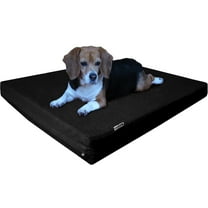 Dogbed4less Medium Orthopedic Waterproof Memory Foam Dog Bed Black Durable Washable Waterproof Cover Crate 41x27x4