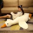 thumbnail image 2 of 50-190cm Giant Duck Plush Toys Fluffy Sleep Pillow Cute Animal Stuffed Swan Goose Soft Dolls Floor Mat Kids Girls Birthday Gift, 2 of 5
