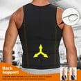 thumbnail image 6 of COMFREE Men Neoprene Sauna Zipper Waist Trainer Vest Tank Top Trimmer Body Shaper with Two Belt, 6 of 6