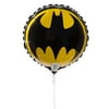 9" Foil Batman Logo Balloon with Stick