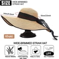 thumbnail image 4 of Women Wide Brim Straw Beach Hats UV Protection Ladies Straw Hats Summer Sun Hats, 4 of 7