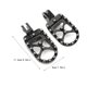 thumbnail image 4 of Sidaley Reposapiés para motocicleta, reposapiés trasero para montar en turismo, reposapiés desmontable para pasajero, soporte para reposapiés, Accesorios para motos Negro Sidaley VI015208-01, 4 of 6