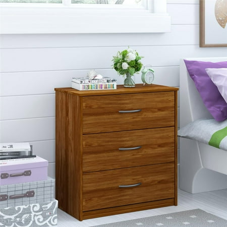 Mainstays 3 Drawer Dresser, Bank Alder - Walmart.com