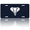 Elephant Head Logo, variant on 1 Pcs 2D Flat License Plate Covers & Frames, Magnolia Flower For Decorative Front, Waterproof For Decoration Aluminum License Plate Covers & Frames Cover For Men Women, 12" X 6"