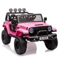 thumbnail image 1 of Ourlova 24V 7AH Kids Ride-On 2-Seater Electric Vehicles, 2WD/4WD, Remote Control, Suspension, LED Lights, MP3, Back Storage - Pink, 1 of 7
