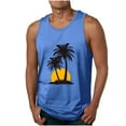 thumbnail image 2 of HaoXianJian Men's Tank Top Sleeveless Muscle Shirts Workout Hawaiian Palm Tree Fashion Graphic Quickly Dry Basic Tees 2X 3X 4X, 2 of 5