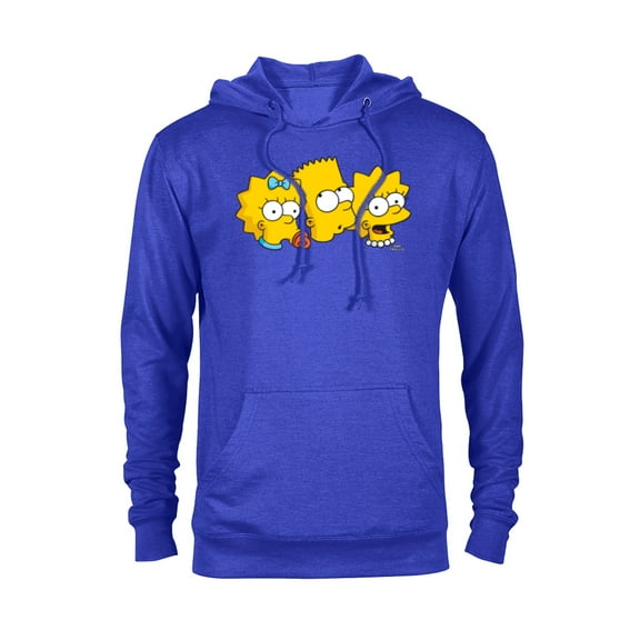 The Simpsons Bart Lisa Maggie - Pullover Hoodie for Adults - Customized-Royal Heather