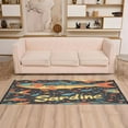 thumbnail image 2 of Yayeee Runner Rug for Bedroom 2'x6' Machine Washable Hallway Non Slip Mat, Black Sardines Pattern, 2 of 8