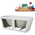 thumbnail image 3 of 63" Streamline B-388-144-CH Soaking Freestanding Tub and Tray With Internal Drain in Polished Chrome, 3 of 8