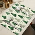 thumbnail image 7 of Luckky Christmas Placemats 12x18 Inches Set of 4, Green Tree Snowflake Xmas Winter Holiday Burlap Farmhouse Burlap Indoor Table Mats Decorations for Home Party, 7 of 7