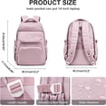 thumbnail image 6 of Laptop Backpack for Women, College School Travel Casual Daypack Bookbag,Work Shopping Bag Lightweight for Women Student Fits 15.6 Inch Laptop,Travel Bags for Women College, 6 of 7