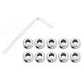 thumbnail image 1 of 10 Pcs Shaft Collar Electroplate Ferronickel Shaft Lock Collar Ring4.1mm, 1 of 3