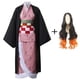 thumbnail image 1 of Anime Demon Slayer Cosplay Kamado Nezuko Cosplay disfraz Kimono peluca diente boca traje Halloween disfraz carnaval fiesta adulto Kidswig Gao Jinjia LED, 1 of 2