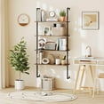 thumbnail image 4 of Costway 2 PCS 4-Tier Ladder Shelf Bookshelf Industrial Wall Shelf with Metal Frame Rustic, 4 of 10