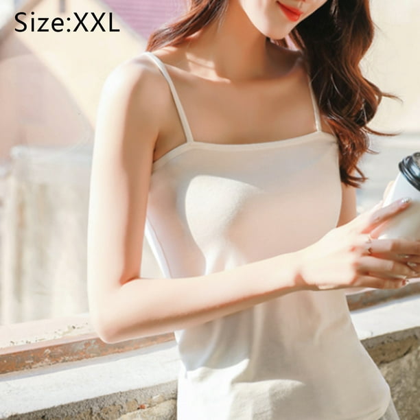 Women's Camisole with Built in Shelf Bra Casual Tank Tops Sleeveless Basic  Vests