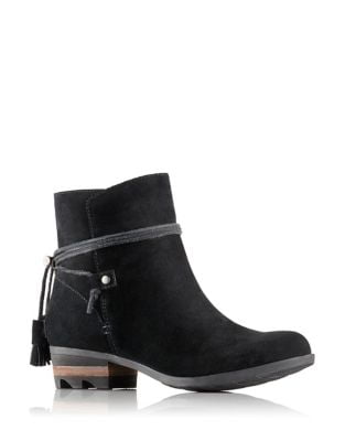 sorel farah short waterproof suede bootie