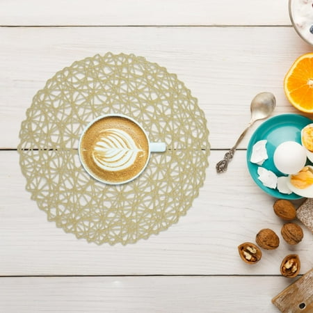 

Carmenl Clearance! 6 Pack Fine Paper Rope Messy Knitting Placemats Paper Placemats Restaurant Table Decoration Kindergarten DIY Props Background Plate Mat Round Table Place Mats Indoor Dining