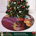 thumbnail image 6 of FMSHPON Halloween Halloween Pumpkin Xmas Christmas Tree Skirt Stand Mat for Holiday Party Decoration Indoor Outdoor 48 inches, 6 of 6