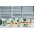 thumbnail image 6 of Ambesonne Nature Throw Pillow Cover 4 Pack, Colibri and Flowers, 20", Green Fuchsia, 6 of 6