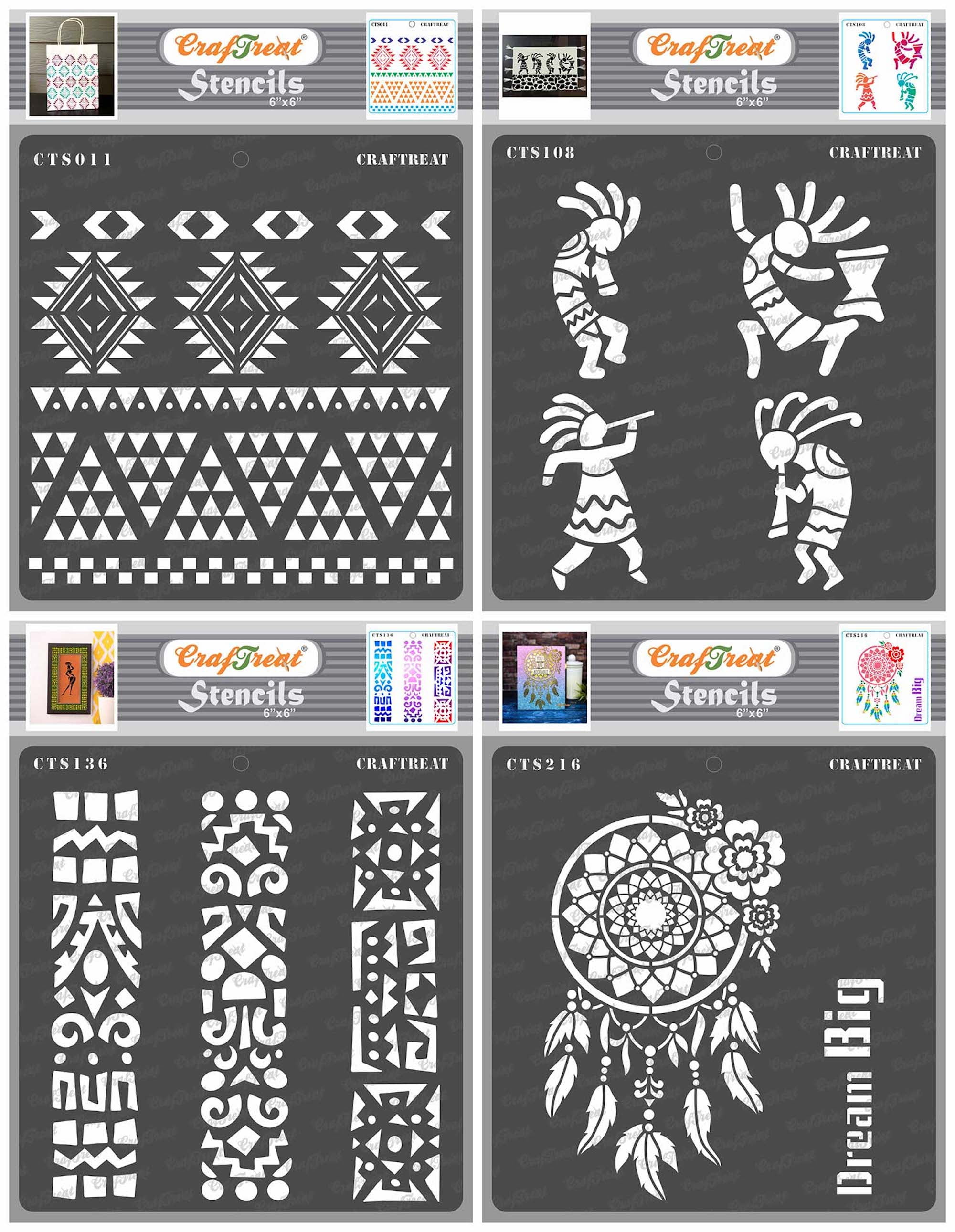 Reusable Stencils for Painting in Small & Large Sizes Kokopelli Stencil Template for Walls and Crafts 