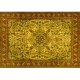 thumbnail image 1 of Ahgly Company Machine Washable Indoor Rectangle Persian Yellow Traditional Area Rugs, 6' x 9', 1 of 4