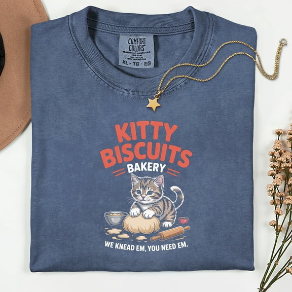Comfort Colors® Cat Biscuit Maker Shirt, Funny Cat Kneading Shirt, Kitty Lover Gift Tee, kitty biscuits bakery we knead em you need em T-shirt