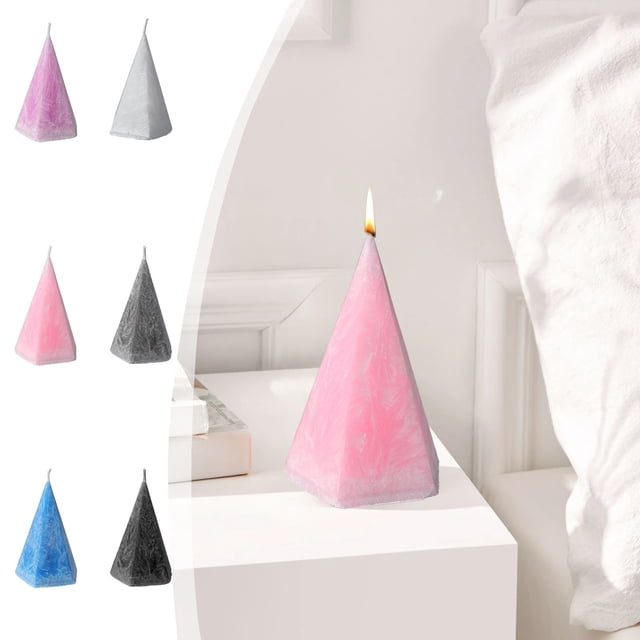 Fiudx Vela Aromática Geométrica, Elegante Decoración para El Hogar, Fragancia Agradable y Duradera, Decoración Multifuncional para Fiestas, Bodas y Oficinas. Tamaño de 11 X 7,5 Cm, Cera Mixta.