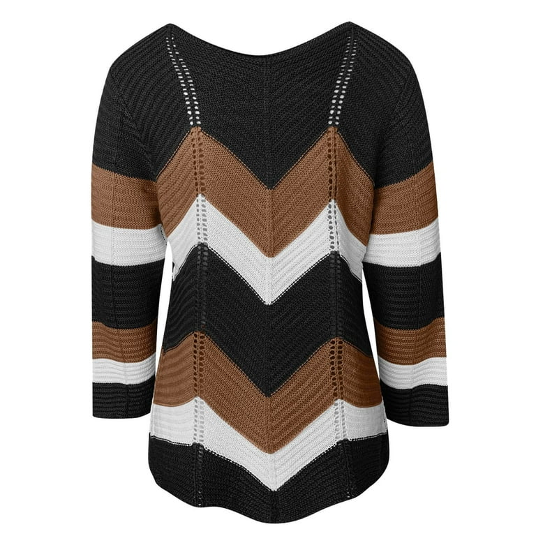 Casual Color Block Patchwork V Neck Sweaters(3 Colors) Casual Color Block Patchwork V Neck Sweaters(3 Colors)