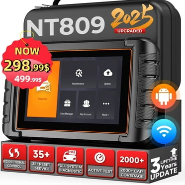 FOXWELL NT809 Car Diagnostic Scan Tool OBD2 Scanner Bi-Directional & Active Test Full System Code Reader with 30  Maintenances 3-Year Update