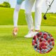 thumbnail image 3 of Greeniant Paquete de 50 pelotas de golf oscilantes elásticas para interiores y exteriores, pelota de entrenamiento de práctica a rayas, Golf Rojo, 3 of 6