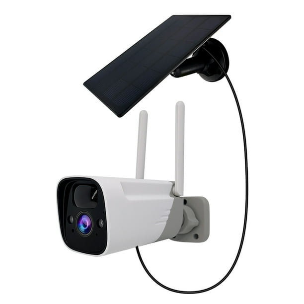 Cámara solar,2Mp Solar Security Camera 1080P Outdoor Low Power Camera Pir Motion Detection Night Vision TOMSHOO Cámara solar
