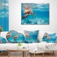 thumbnail image 4 of Designart Large Hawksbill Sea Turtle - Abstract Throw Pillow - 12x20, 4 of 5