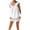 #White, variant on TEVEQ Woman Pajama Set Sleeveless Pjs Set 2Pcs Short Pajamas Ruffle Hem Sleepwear Soft Cotton Linen Loungewear Ruffle Strap Tank Top Elastic Waist Wide Leg Shorts Pajama Set White Xl