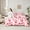 Pink, variant on Feelyou Fashion Bowknot Twin Bedding Sets 7pcs, Pink Plaid Abstract Bedding Comforter Set
