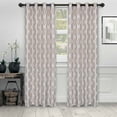 thumbnail image 5 of Superior Venetian Damask Jacquard Grommet Curtain Panel, Set of 2, 42" x 63", Brass, 5 of 5