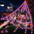 thumbnail image 1 of Luces LED con forma de telaraña para Halloween GORKAY 550, resistentes al agua, 1 of 7