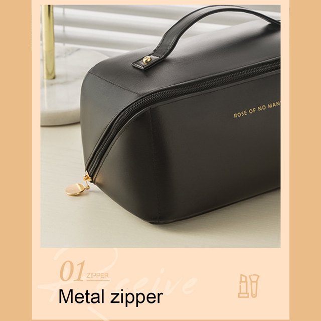 Bolsas De Maquillaje Bolsa de cosméticos de PU de 2 uds., caja de maquillaje de gran capacidad, portátil para viajes de verano femeninos Ndcxsfigh Cuidado Belleza