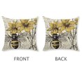 thumbnail image 5 of Set of 2, bee flowers Home Decor, Double-Sided Print Machine Washable Home Furnishing, 5 of 8