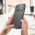 thumbnail image 6 of SaniMore for iPhone 13 Pro (6.1" 2021) Case, [Sliding Camera Window] Wireless Charging Shockproof Drop Resistant Hybird PC TPU Anti-slip Heavy Duty Protective Shell for iPhone 13 Pro, Black, 6 of 7