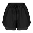 thumbnail image 6 of Mnuaqn Women Running Shorts Flowy Pleated Athletic Shorts Summer High Waisted Tennis Sporty Workout Gym Shorts (Black, L), 6 of 7