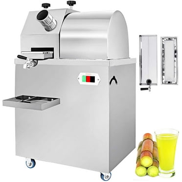 VEVOR Electric Sugar Cane Press 660lbs/h Sugar Cane Ginger Press Juicer Heavy Duty Stainless Steel Commercial Sugar Cane Extractor with Three Detachable Rollers