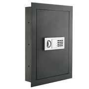 DTX INTL PARAGON SAFES Electronic Flat Wall Safe Box with Digital Keypad and 2 Manual Override Keys Protect Money, Jewelry, Passports, and Documents For Home or Business (Dark Gray)
