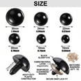 thumbnail image 2 of BlinkLLX Black Stuffed Animal Plastic Large Craft Eyes 56 Count, 2 of 7
